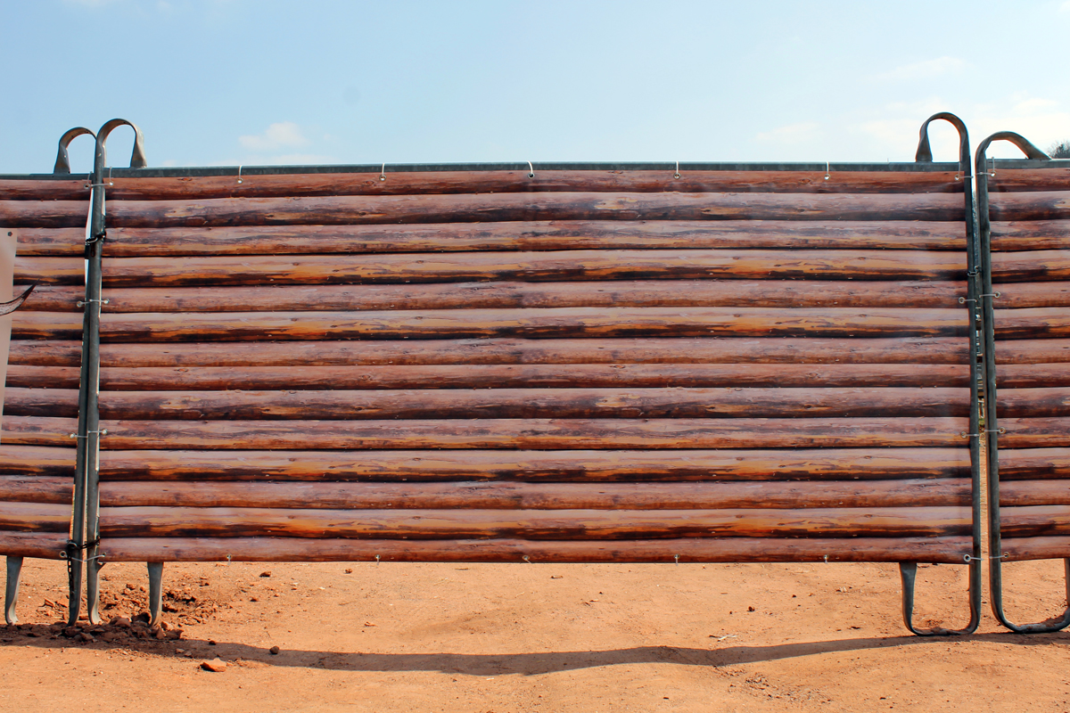 Windbreak net wooden fence look 4m x 1,25m